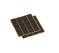 Metafranc 644986 - Protectores de fieltro para muebles y sillas (32 x 32 mm, autoadhesivos, 30 unidades), color marrón