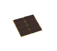 Metafranc 645126 - Protectores de fieltro para muebles y sillas (autoadhesivos, 22 x 36 mm, 8 unidades), color marrón