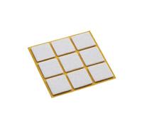 Metafranc 645156 645156-Protectores de fieltro para muebles y sillas, autoadhesivos, 9 unidades, color blanco, 25 x 25 mm (9 Stück)