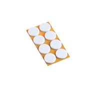 Metafranc 645186 - Juego de 8 muebles autoadhesivos de fieltro de diámetro para sillas sensibles, color blanco, diámetro de 28 mm (8 unidades)