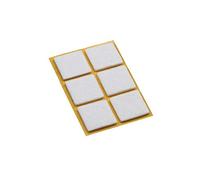 Metafranc 645216 645216-Protectores de fieltro, autoadhesivos, 6 unidades, color blanco, 32 x 32 mm (6 Stück)