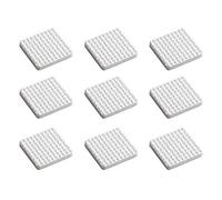 Metafranc 645706 - Almohadillas para muebles (28 x 28 mm, autoadhesivas, 9 unidades, amortiguan los golpes y reducen el ruido, para suelos delicados, EVA), color blanco