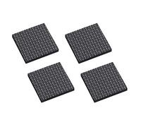 Metafranc 645736 - Almohadillas para muebles (4 unidades, 40 x 40 mm, autoadhesivas), color negro