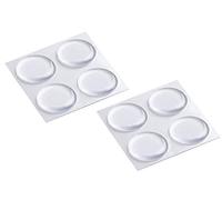 Metafranc 646016 646016-Juego de amortiguadores para puertas de armario (8 unidades, autoadhesivas, transparentes, diámetro), Ø 19 mm (8 Stück)