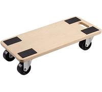 Metafranc 822120 - Rodillo de transporte (590 x 290 mm, capacidad de carga de 500 kg, madera contrachapada, ruedas de polipropileno, ruedas para muebles), color madera