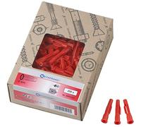 Metafranc 952100 - Tacos universales (6 mm de diámetro, 200 unidades, fabricado en Alemania), para fijaciones en materiales de construcción completos y huecos, tacos multiusos, tacos de expansión, tres alas, 952100