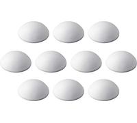 Metafranc Amortiguador de puerta de 30 mm de diámetro, autoadhesivo, color blanco, 10 unidades en un práctico juego de protección de la pared para una apertura suave de puertas y ventanas, parachoques