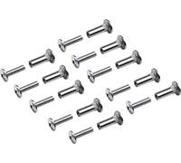 Metafranc conexión 22 - 28 mm - Rosca M4 - galvanizados - 10 Unidades en el Juego - Ideal para unir Piezas de mobiliario Conector de Armario/Tornillo para Muebles / 361776, 22-28 mm