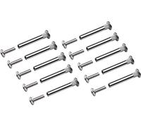 Metafranc conexión 36 - 48 mm - Rosca M4 - galvanizados - 10 Unidades en el Juego - Ideal para unir Piezas de mobiliario Conector de Armario/Tornillo para Muebles / 361796, 36-48 mm