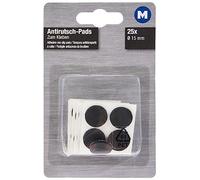Metafranc diámetro, autoadhesivas, negras, unidades, golpes, muebles y artículos, EVA en un juego, almohadillas de goma, amortiguadores antideslizantes, 646076, Ø 15 mm (25 Stück)
