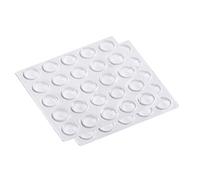 Metafranc Diametro, autoadhesivo, transparente, piezas, protección eficaz de superficies sensibles, juego de muebles, amortiguador de tope para puertas de armario, tope antideslizante, 645956, blanco,