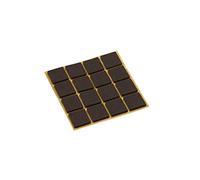 Metafranc Fieltro de 22 x 22 mm, autoadhesivo, marrón, 16 piezas, protección eficaz de tus muebles y sillas/muebles para deslizadores sensibles de sillas, deslizadores de suelo, 645086, Braun, 22 x 22