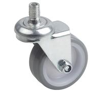 Metafranc Rueda giratoria de 50 mm de diámetro, con tornillo, rueda de poliuretano, superficie de rodadura suave, rodamiento deslizante, capacidad de carga de 65 kg, ruedas de transporte, ruedas para muebles y cargas pesadas, 802890