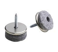 Metafranc TopSoft 644366 - Protectores de fieltro para muebles y sillas (28 mm de diámetro, con tornillo, 4 unidades), color gris