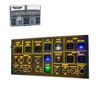 MetaHrystynx A106/A32X Pro Light OVH Overhead Panel simulador de vuelo para MSFS 2020/2024- Compatible con múltiples tipos de aviones, Plug and Play, cabina de Windows Home, edición retroiluminada