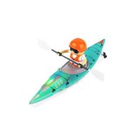 MetaHrystynx Barco de control remoto de 2.4 GHz con luz LED, barco de kayak RC para piscinas, lago, agua al aire libre de verano, diseño antivuelo, regalo para adultos (azul)