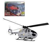MetaHrystynx BO105 Helicóptero a control remoto, 2.4G RC 4CH helicóptero armado modelo de avión militar con flujo óptico, despegue/aterrizaje con una tecla, retención de altitud, giroscopio y luz LED