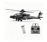 MetaHrystynx Helicóptero C170 AH-64D 6CH RC, escala 1/48 2.4G, avión militar sin escobillas con posicionamiento de flujo óptico, vuelo invertido con una tecla y retención de altitud, regalo para