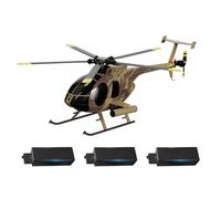 MetaHrystynx Helicóptero de control remoto MD500, modelo de avión 1/28 C189 Little Bird, modelo de helicóptero de un solo rotor de 2.4G 4CH con posicionamiento de flujo óptico, retención de altitud