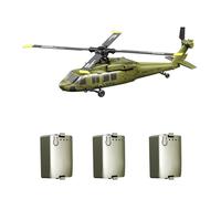 MetaHrystynx Helicóptero UH-60 RC, modelo de helicóptero militar RC de 2.4G 5CH con retención de altitud barométrica, posicionamiento de flujo óptico, vuelo invertido de una tecla para principiantes