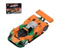MetaHrystynx Juego de bloques de construcción de autos de carreras para adultos, modelo de coche de carreras modular japonés ganador con motor extraíble, puertas de apertura, exhibición y experiencia