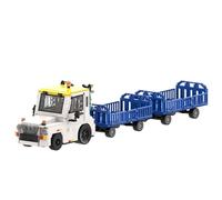 MetaHrystynx Juego de bloques de construcción de carrito de equipaje de aeropuerto, juego detallado de vehículos de servicio al aeropuerto con tanque de aire, cercado, luces indicadoras y de