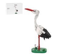 MetaHrystynx Juego de construcción de animales de cigüeña, modelo de pájaro coleccionable MOC creativo, modelo de exhibición de decoración del hogar, regalos creativos para adultos o adolescentes, 144
