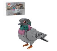 MetaHrystynx SKABRAM MOC-208738 - Juego de bloques de construcción de palomas salvajes, ladrillos mecánicos para pájaros, modelo de ladrillos de bricolaje de animales, decoración de oficina en casa