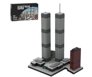 MetaHrystynx World Trade Center - Juego de bloques de construcción a escala 1/2000, modelos de arquitectura famosos para construir y exhibir, regalo para adultos (982 piezas)