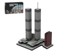 MetaHrystynx World Trade Center - Juego de microbloques de construcción, escala 1/2000, kit de modelo de arquitectura de 982 piezas, bloques de construcción famosos de bricolaje, decoración de