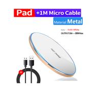 (Metal 100 W dorado) Base de carga rápida inalámbrica para Samsung Note Huawei Xiaomi 100W con cargador