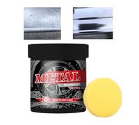 Metal - 100g Car Detailing Rust Remover Cleaner | Coating Protectant with Sponge for Aluminum, Steel, Brass, Copper, Silver | Suitable for Trucks, SUVs, RVs, Motorcycles, Bikes, Kitchenware, To
