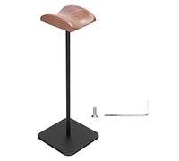 Metal and Walnut Headphone Stand, U Shape Headset Holder with Nonslip Base, Sturdy Gaming Headset Stand for Home Office Studio, Retro Headphone Display Holder