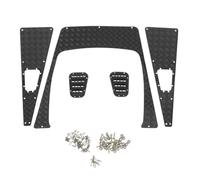 Metal Anti-Skid Plate Inmille Rejera Decoración de la Placa de patín Compatible con 1 10 RC Carrero Car Universal Fit