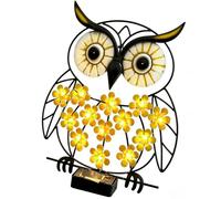 Metal Art Wall Decor, Solar Garden Lights, 9.84x9.05inch Outdoor Lighting, Decorative Fence Pathway Lamp, Porch Balcony Garden Details, Yard Park House Party Lights for Birthday Housewarming Use
