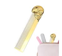 Metal Beard Comb - Retro Zinc Alloy Hairdressing Comb For Mustache Shaping | Portable Ergonomic Design For Outdoor Use Homes Hair Salons | Fine or Thinning Hair, Anti-Slip Scratch-Resistant Double-Sid