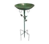 Metal Bird Bath Bowl, Garden Water Station, Outdoor Dish Feathered Visitors, Decorative Hummingbird Patrón, Open Feeding Access, Patio Lawn Placement, Wild Birds Care