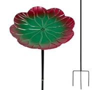 Metal Bird Bath - Wrought Iron 15 x 15 x 60 cm | Garden Bird Bath And Feeder | Weather-Resistant Outdoor Feeding Station With 3-Pronged Base For Ground Balcony Garden Yard Park Patio Pond Landscape