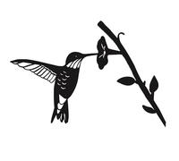 Metal Bird - Iron Artwork | Garden Ornament - Blackbird Shape Garden Stake