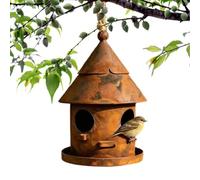Metal Birdhouse Pendant Vintage Double-Hole Cottage