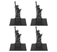 Metal Bookends for Shelves | 4 - Piece Set/Sturdy Home/Office (Estatua de la Diosa)