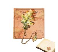 Metal Bookmark, Artistic Botanical Leaf Reading Book Marker Vintage Book | Artistic Botanical Leaf Reading Book Marker, Vintage Bookmarks, Elegant Page Holder, for Reading, Library, School, Dorm