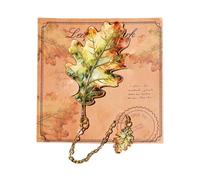 Metal Bookmarks for Men Artistic Botanical Leaf Reading Book Marker | Beautiful Bookmarks for Reading Library School College Classroom Study Office Student Teacher Writer