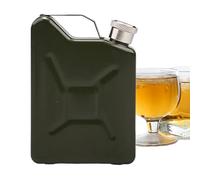 Metal Bottle 150ml, Stainless Steel Whiskey Container, 3.94x2.76x1.18 Inches Compact & Lightweight, Wine Barrel Design for Travel, Camping, Trekking, Running, and Outdoor Adventure