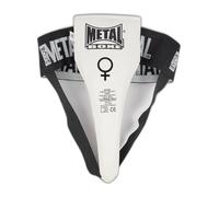 Metal Boxe Coquille pour Femme Blanc Taille L