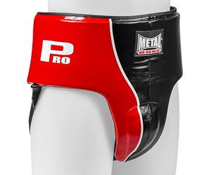 METAL BOXE Coquille professionnelle Club Line Cáscara Profesional, Hombres, Negro/Rojo, S/M