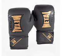 METAL BOXE Gants de Boxe ENTRAINEMENT Starter Noir/Or 10 oz