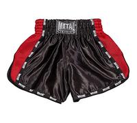 Metal Boxe Hombre Court De Boxe « Extrême » Pantalones Cortos de Boxeo, Noir Rouge, L
