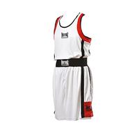 Metal Boxe Hombre Ensemble Short + Débardeur Traje de Boxeo, Blanc, XS