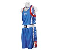 Metal Boxe Hombre Ensemble Short + Débardeur Traje de Boxeo, Bleu, XXS